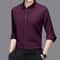 Comfortable Wrinkle Free Mens Long Sleeved Solid Color Business Casual Shirt All Season Versatile T 8
