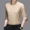 Comfortable Wrinkle Free Mens Long Sleeved Solid Color Business Casual Shirt All Season Versatile T 6