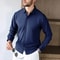 New Mens Solid Color Business Casual Long Sleeved Shirt Wrinkle Free Comfortable All Season Top 3