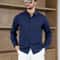 New Mens Solid Color Business Casual Long Sleeved Shirt Wrinkle Free Comfortable All Season Top 7