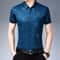 Wrinkle Resistant No Iron Mens Business Casual Short Sleeved Shirt New Top 0