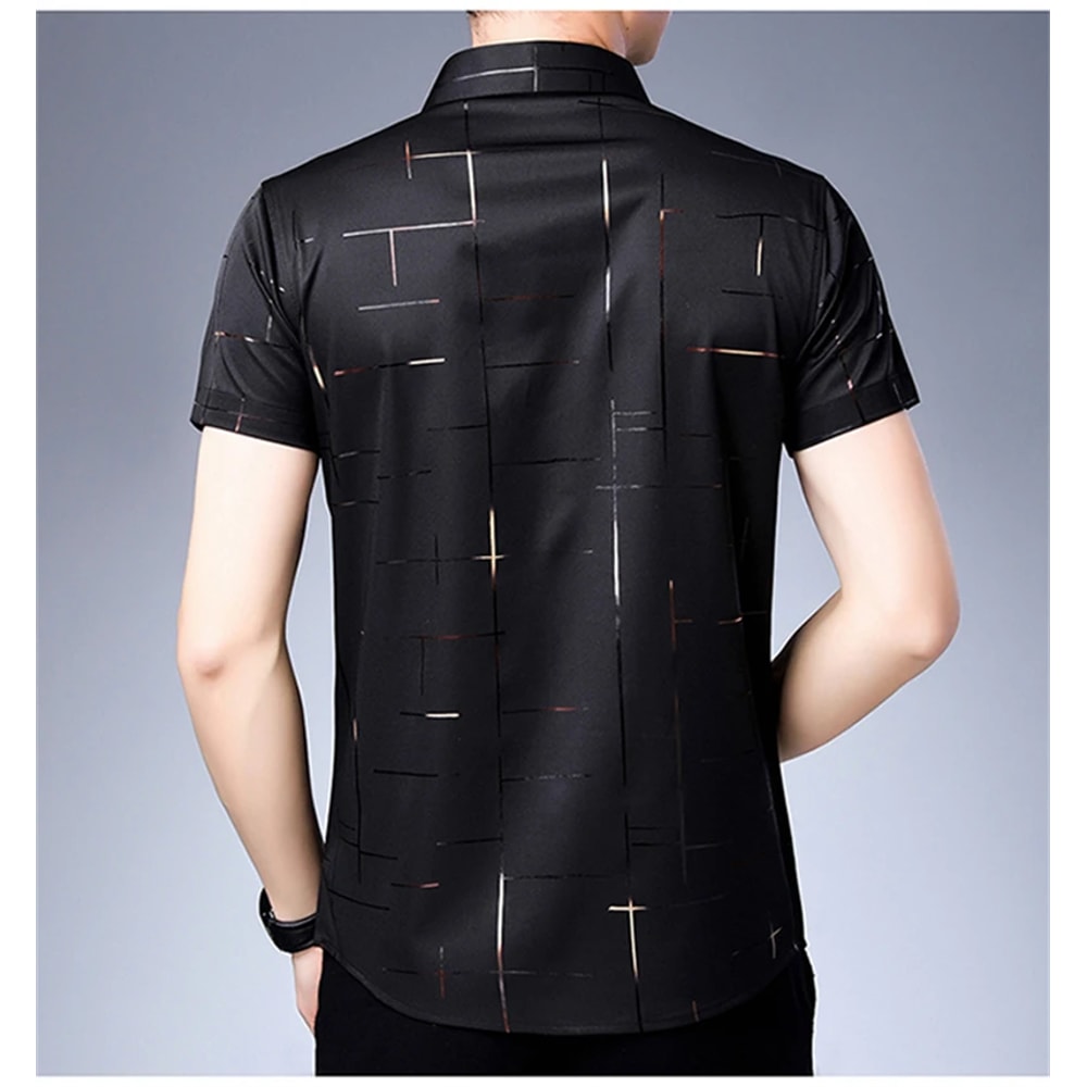 Wrinkle Resistant No Iron Mens Business Casual Short Sleeved Shirt New Top 2