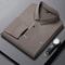 New Mens Business Casual Polo Shirt Long Sleeved Badge Solid Color Fashionable Comfortable Breathab 0