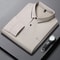 New Mens Business Casual Polo Shirt Long Sleeved Badge Solid Color Fashionable Comfortable Breathab 2