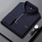 New Mens Business Casual Polo Shirt Long Sleeved Badge Solid Color Fashionable Comfortable Breathab 3