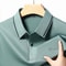 New Mens Business Casual Polo Shirt Long Sleeved Badge Solid Color Fashionable Comfortable Breathab 7