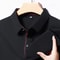 New Mens Business Casual Polo Shirt Long Sleeved Solid Color Shirt Comfortable Versatile Fashionabl 4