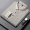 New Mens Solid Color Long Sleeved Polo Shirt Fashionable Comfortable Breathable Versatile Business 1