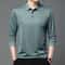 New Mens Solid Color Long Sleeved Polo Shirt Fashionable Comfortable Breathable Versatile Business 4