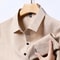 Comfortable All Season New Mens Business Casual Short Sleeved Printed Shirt With Wrinkle Resistance 1