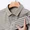 Mens Fashion Striped Cotton POLO Shirt Casual Business Short Sleeved Comfortable And Breathable Top 0