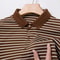 Mens Fashion Striped Cotton POLO Shirt Casual Business Short Sleeved Comfortable And Breathable Top 1