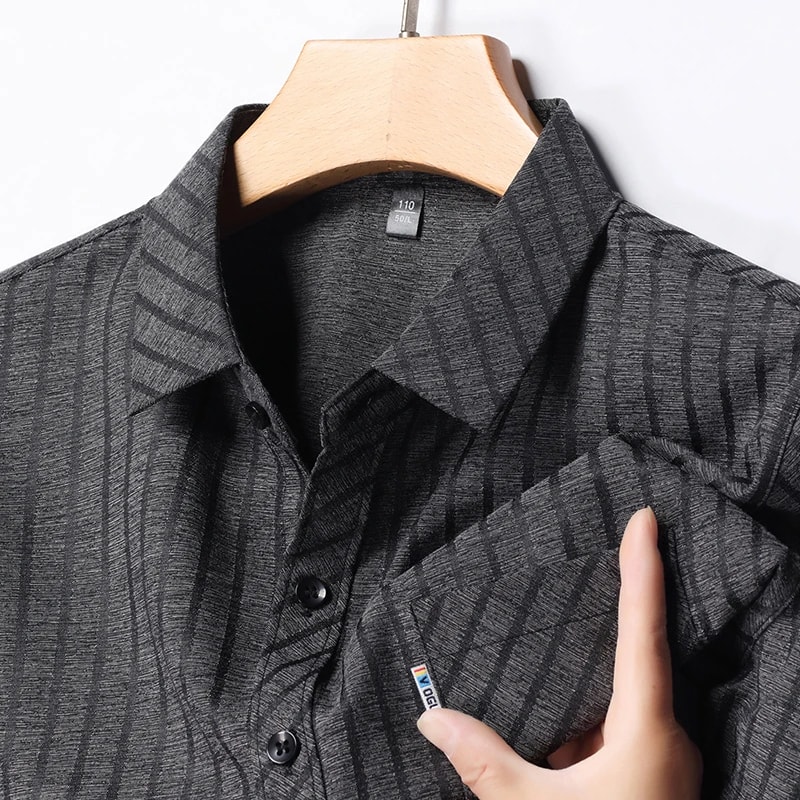 Versatile Mens Business Casual Short Sleeved Shirt With Wrinkle Resistance Comfortable All Season N 6