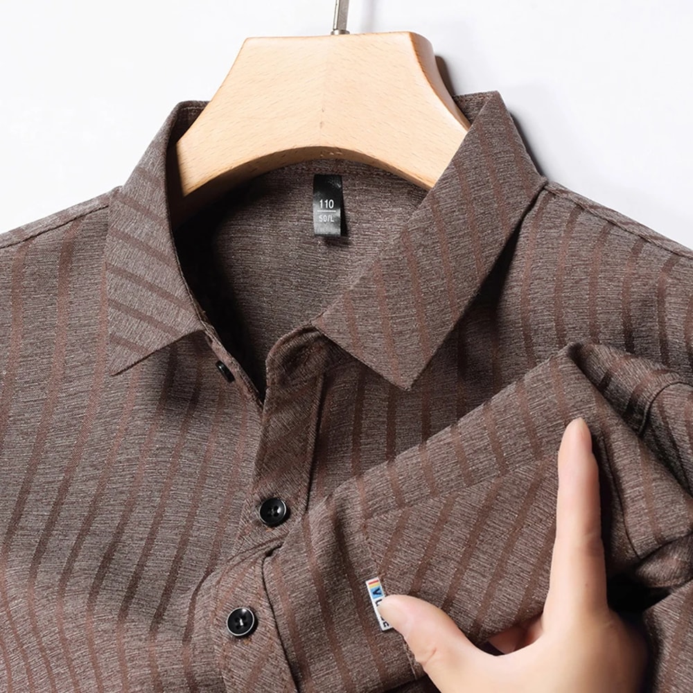 Versatile Mens Business Casual Short Sleeved Shirt With Wrinkle Resistance Comfortable All Season N 5