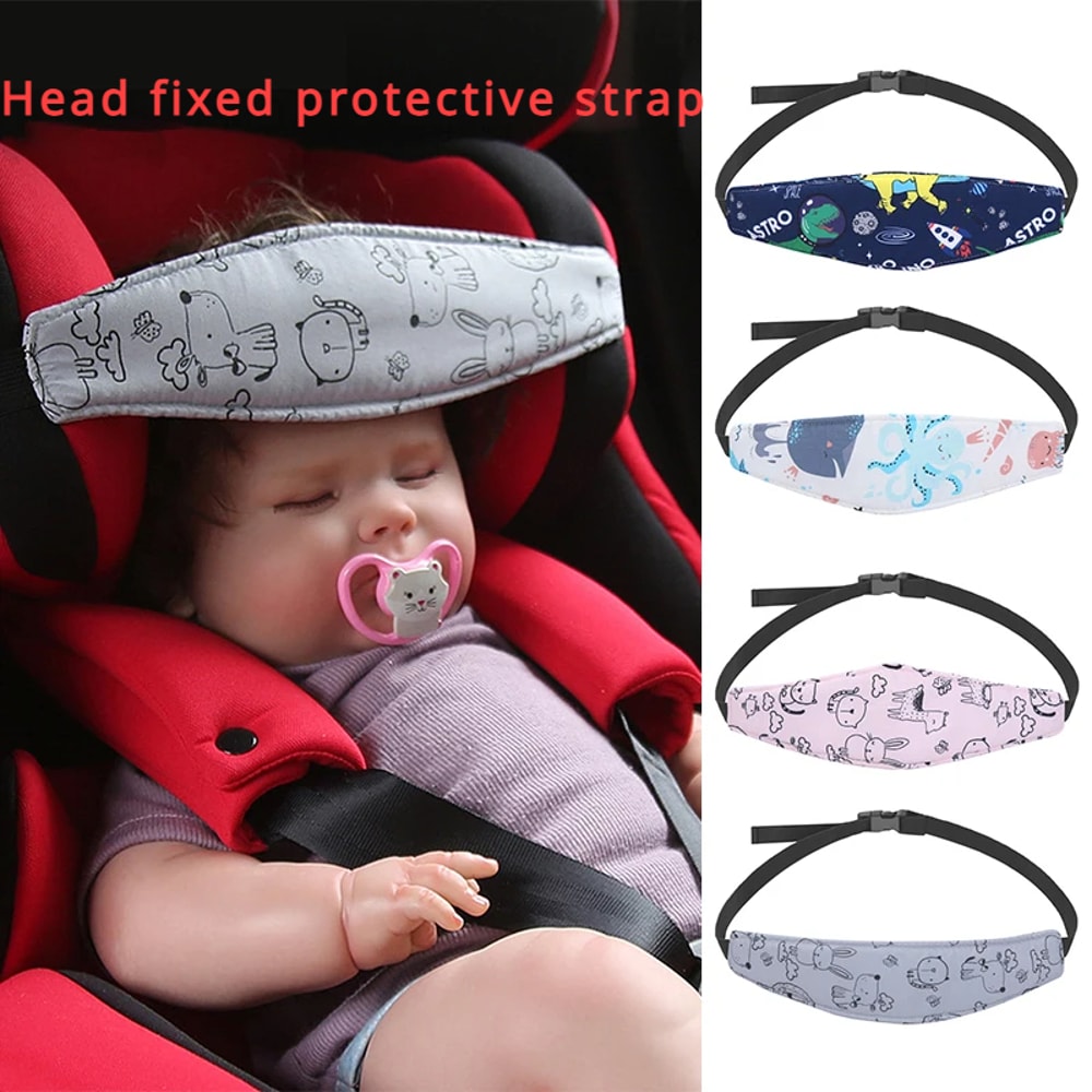 Adjustable Baby Head Support Belt Car Seat Head Support Sleep Positioner Baby Safety Pillow 0