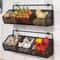 Durable Wall Mounted Metal Wire Storage Basket For Kitchen Spices Garlic Onions And Vegetables 0