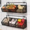 Durable Wall Mounted Metal Wire Storage Basket For Kitchen Spices Garlic Onions And Vegetables 0