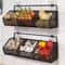 Durable Wall Mounted Metal Wire Storage Basket For Kitchen Spices Garlic Onions And Vegetables 6