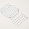 Air Fryer Square Grill Stainless Steel With Barbecue Skewers Cooking Rack Kitchen Air Fryer Accesso 3