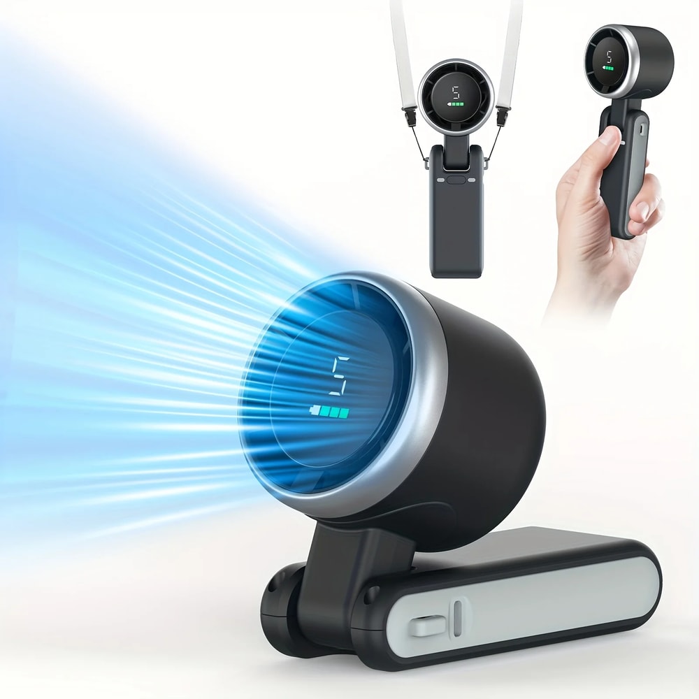 Portable Travel Mini Fan With Speed Rechargeable Battery USB Charging 0