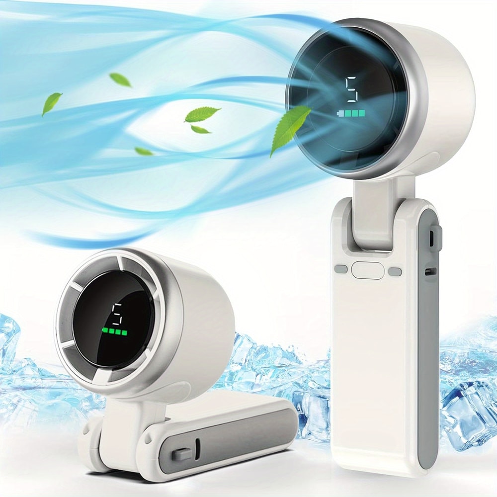 Portable Travel Mini Fan With Speed Rechargeable Battery USB Charging 4