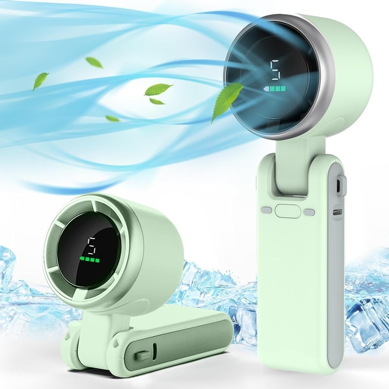 Portable Travel Mini Fan With Speed Rechargeable Battery USB Charging 6