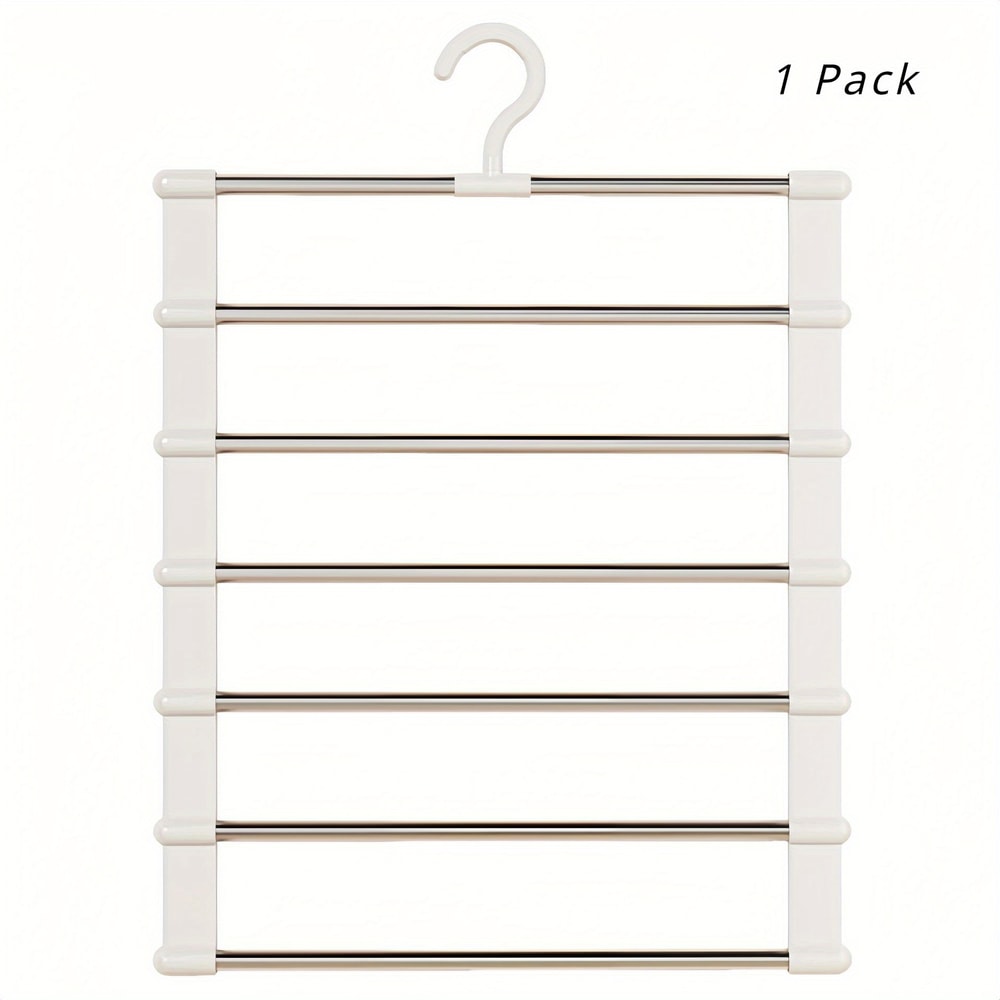 SpaceSaving Foldable Stainless Steel Pants Hangers For Jeans Trousers Leggings Closet Organizer 4