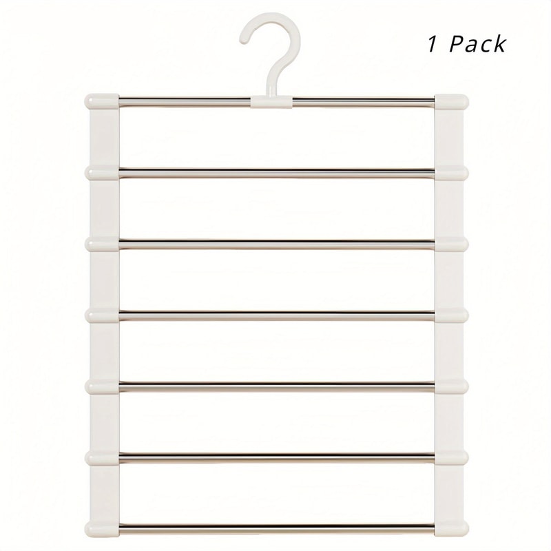 SpaceSaving Foldable Stainless Steel Pants Hangers For Jeans Trousers Leggings Closet Organizer 4