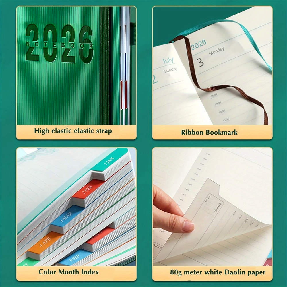 365 Day Planner New Calendar Log Daily Plan For Office Time Management Visual Organizer 3