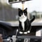 Small Decorative Acrylic Plush Black And White Cat Pendant For Pet Enthusiasts 2