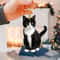 Small Decorative Acrylic Plush Black And White Cat Pendant For Pet Enthusiasts 5