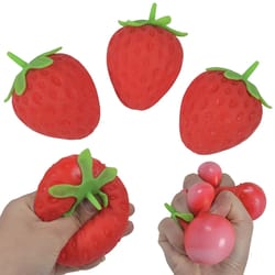 fruit stress reliever ball, strawberry squeeze music simulation toy for children