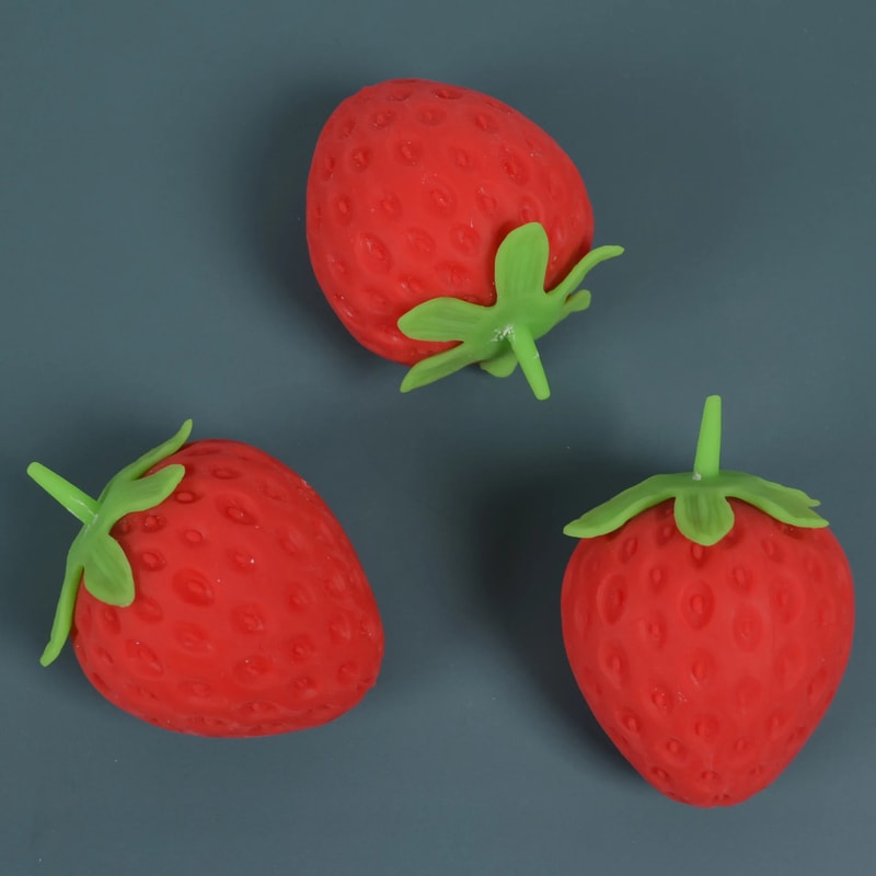 Fruit Stress Reliever Ball Strawberry Squeeze Music Simulation Toy For Children 2