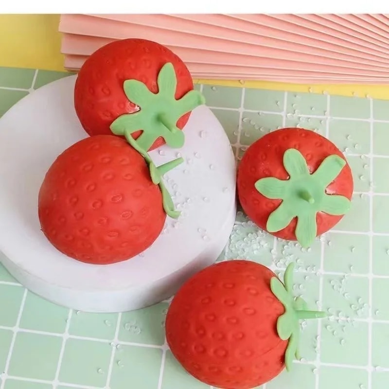 Fruit Stress Reliever Ball Strawberry Squeeze Music Simulation Toy For Children 5