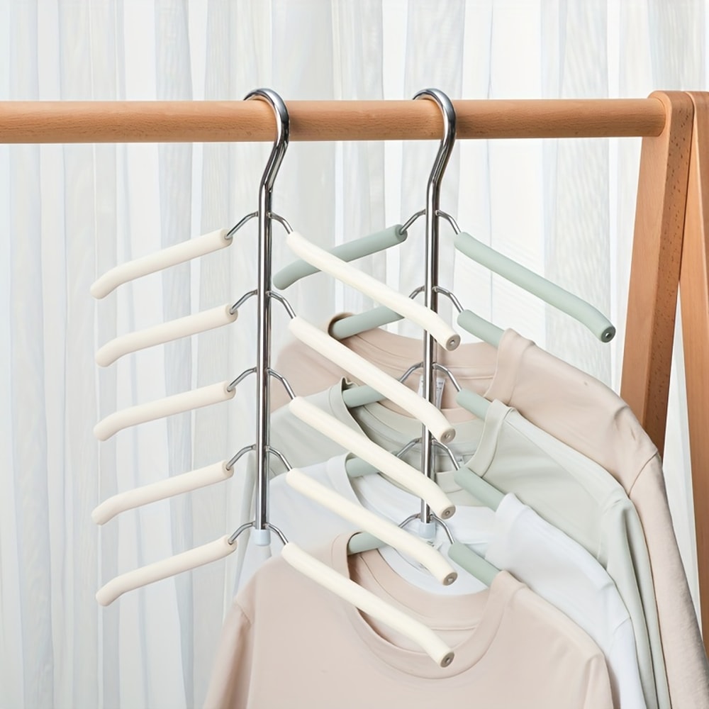 Metal Clothes Drying Rack Multilayer Wardrobe Organizer For Bedroom Storage And Space Saving 1