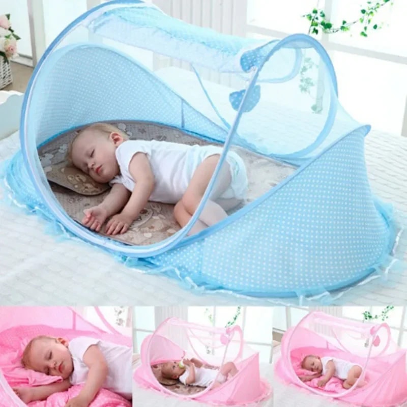 Travel Baby Mosquito Net Foldable Newborn Sleeping Bed Portable Polyester Bed 0