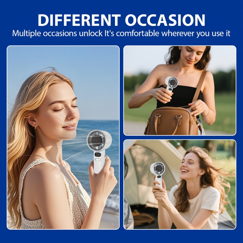 Powerful USB Charging Handheld Mini Fan With Speed For Hot Summers And Travel 2