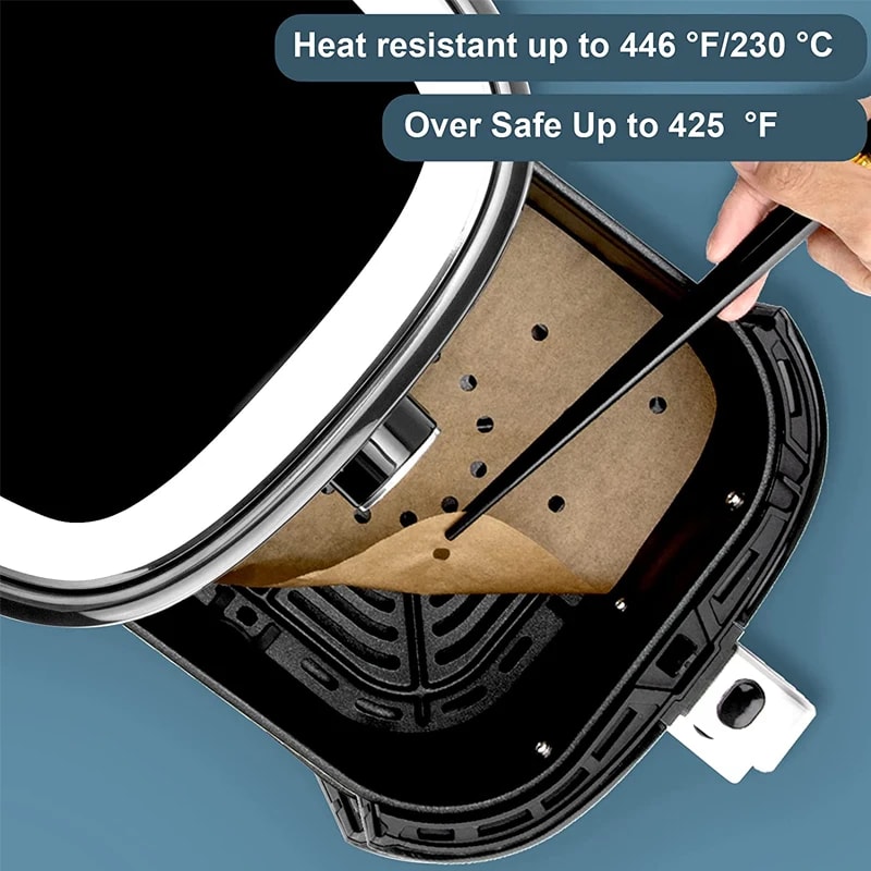 Air Fryer Paper Liner Non Stick Disposable Parchment Paper For Oven Microwave Steamer Basket 3