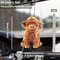 Cute Highland Cow Backpack Gift Pendant Highland Cow Car Rearview Mirror Pendant Holiday Hanging De 3