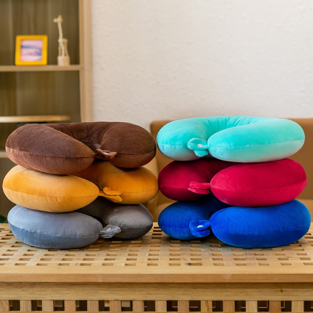 Portable UShaped Neck Pillow For Cervical Support Travel Pillow For Sleeping And Car Rides Massage 2