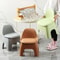 Compact Round Plastic Stool With Backrest Sturdy Design For Living Room No Wood No Electricity Requ 0