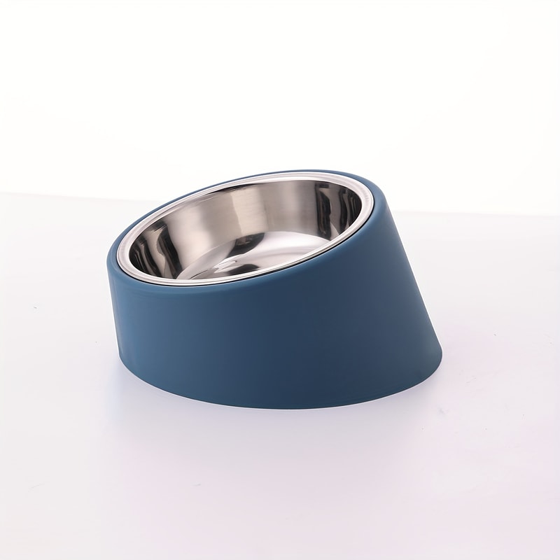 Stainless Steel Elevated Dog Bowl With Slanted Mouth And Rack Durable Detachable Pet Bowl For Food 5