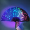 Craft Fan With Vibrant Patterns Fluorescent Folding Fan For Halloween Dance 0