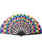 Craft Fan With Vibrant Patterns Fluorescent Folding Fan For Halloween Dance 5