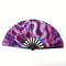 Craft Fan With Vibrant Patterns Fluorescent Folding Fan For Halloween Dance 6