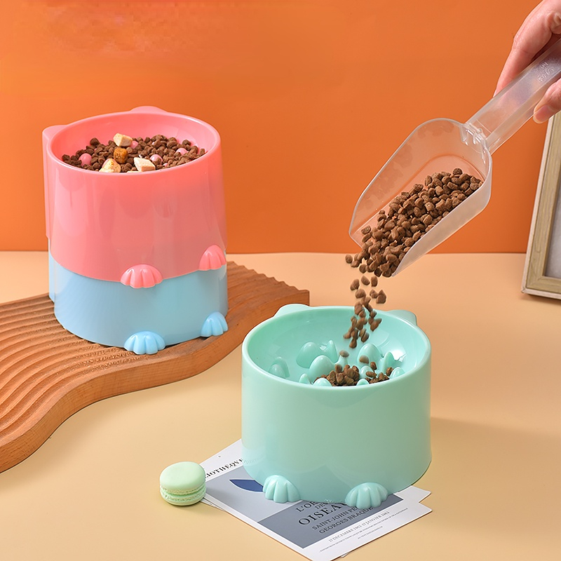 Slow Food Bowl For Cats And Dogs Anti Choking Rice Bowl With Neck Protection Cat Food Bowl Relievin 0