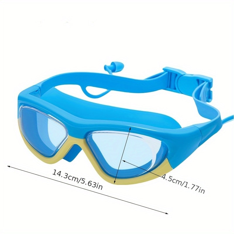 Waterproof Youth Swimming Goggles With Earplugs Anti Fog Silicone Seal For Pool And Beach Use 1