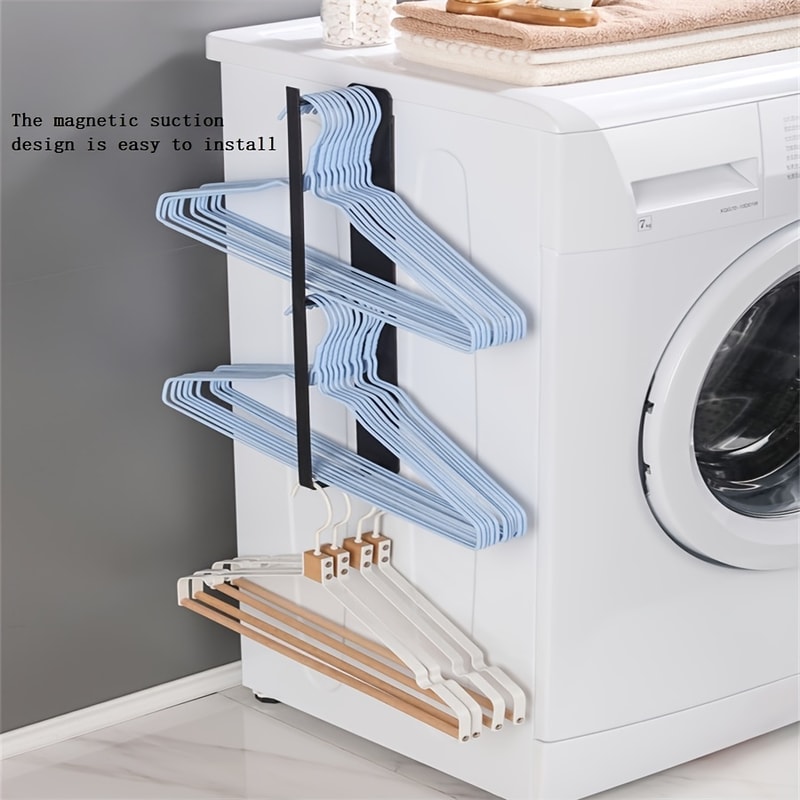 Wall Mounted Towel Rack Set For Increased Storage Magnetic Clothes Rack Storage Rack Space Saving 1