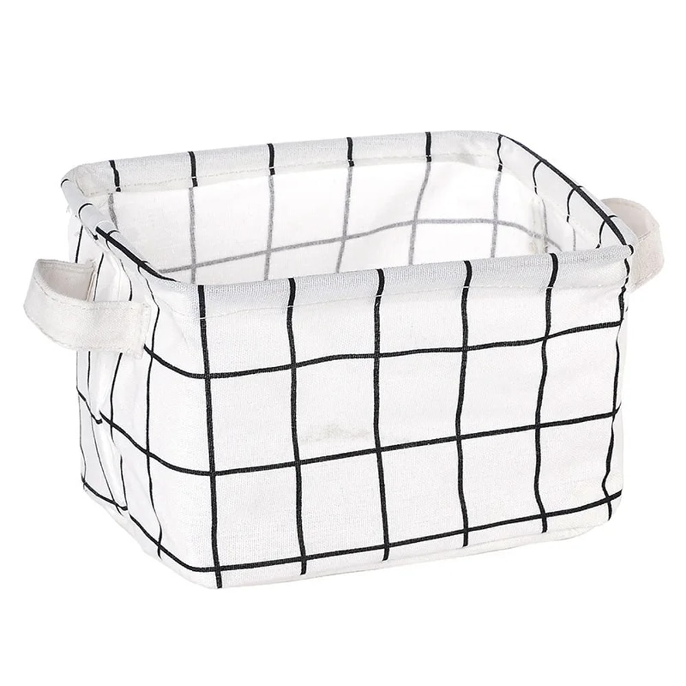 Cosmetic Organizer Office Stationery Organizer Toy Storage Basket Linen Desktop Storage 6