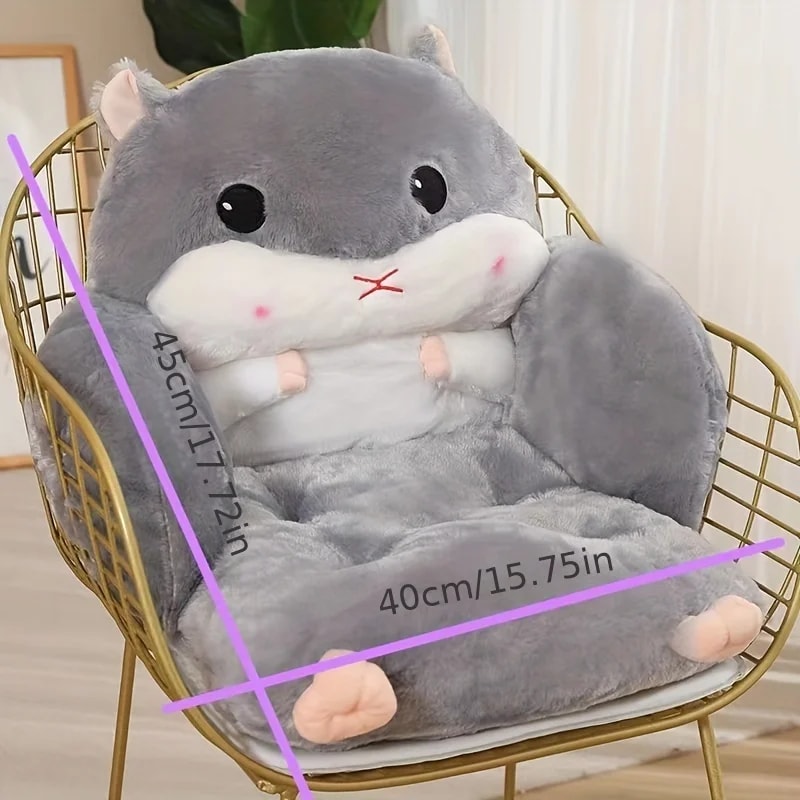 Comfortable Cute Hamster Themed Plush Cushion Half Surround Backrest Sofa Cushion Skin Friendly And 1